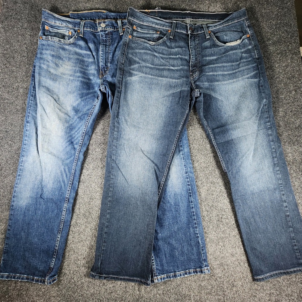Lot of 2 Levi's 559 Relaxed Straight Jeans Men 36x30 Blue Medium Wash Denim